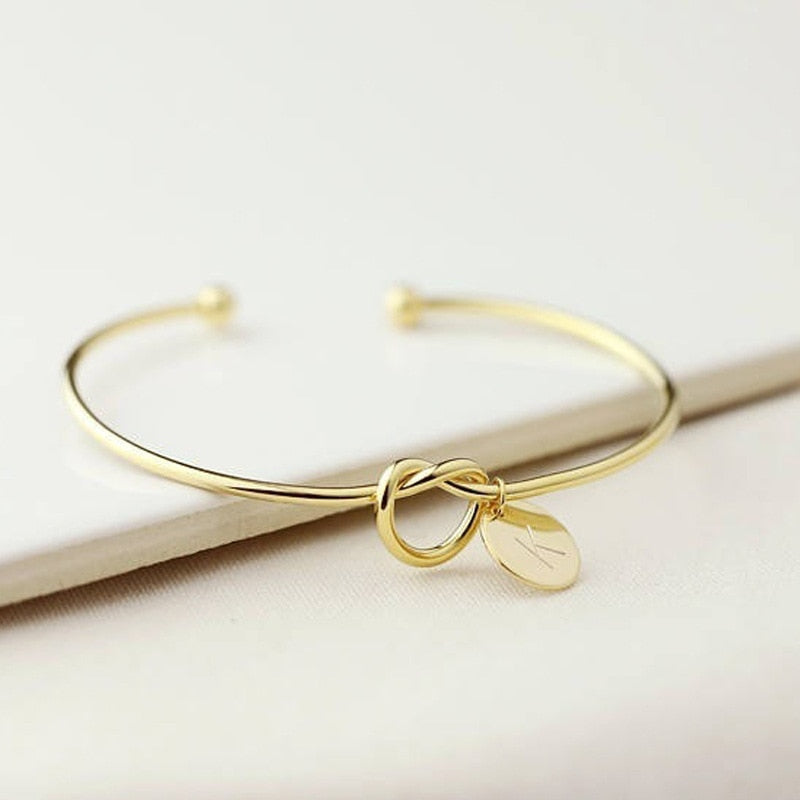 26 letter gold silver color heart bracelet | girl fashion jewelry - Vintage tees for Women