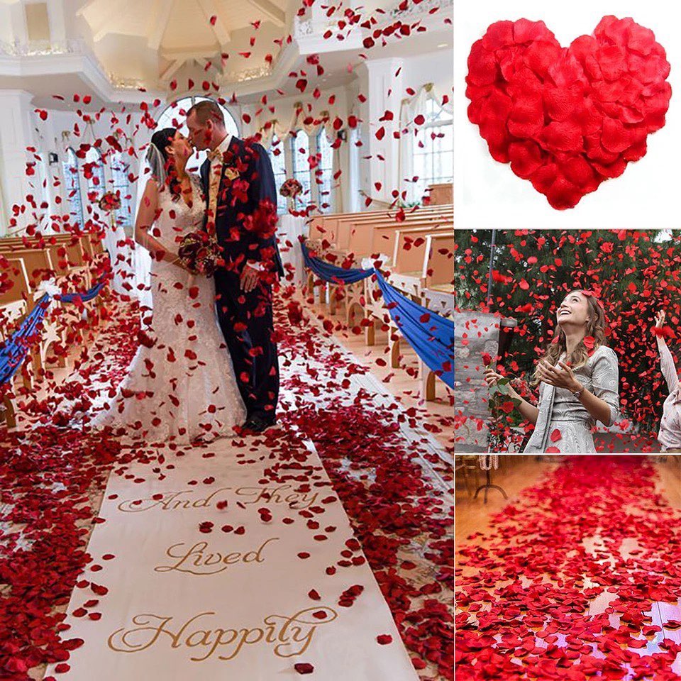 Wedding Party Accessories Artificial Flower Rose Petal Fake Petals Marriage Decoration For Valentine supplies - Vintage tees for Women