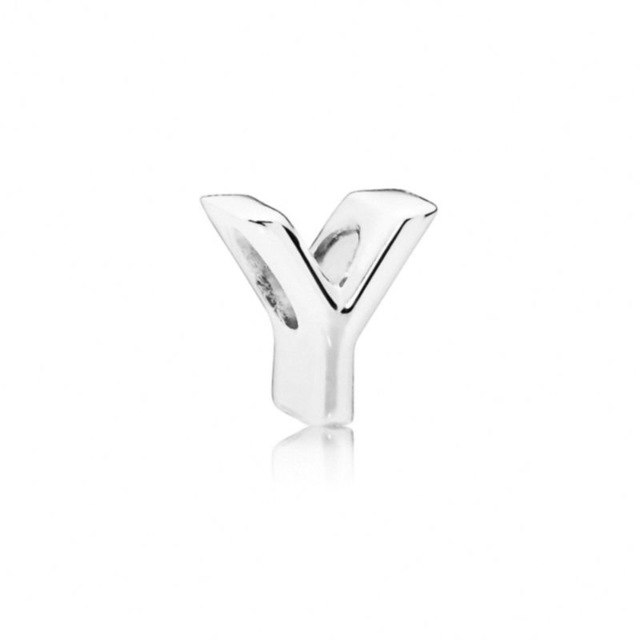 Initial alphabet letter A-Z loose bead Fits Pandora charms silver - Vintage tees for Women