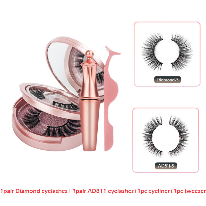 Double Layer Magnetic False Eyelashes & Magnetic Eyeliner | 5 Magnets Natural Soft Fake Eyelashes Extension 2 Pairs with Tweezers - Vintage tees for Women