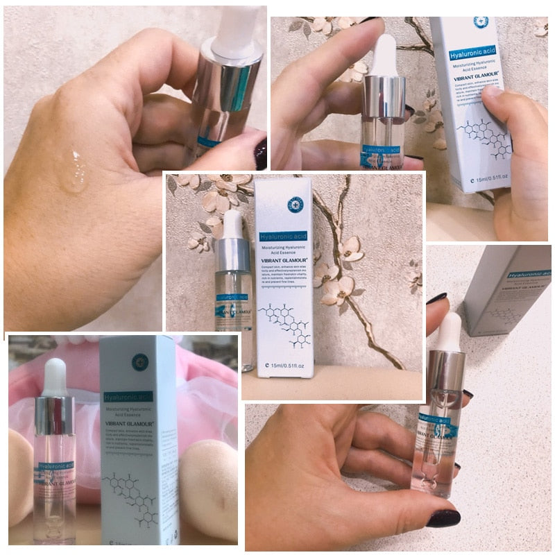 Hyaluronic Acid Face Serum Anti-Aging Shrink Pore Whitening Moisturizing Essence Face Cream - Vintage tees for Women