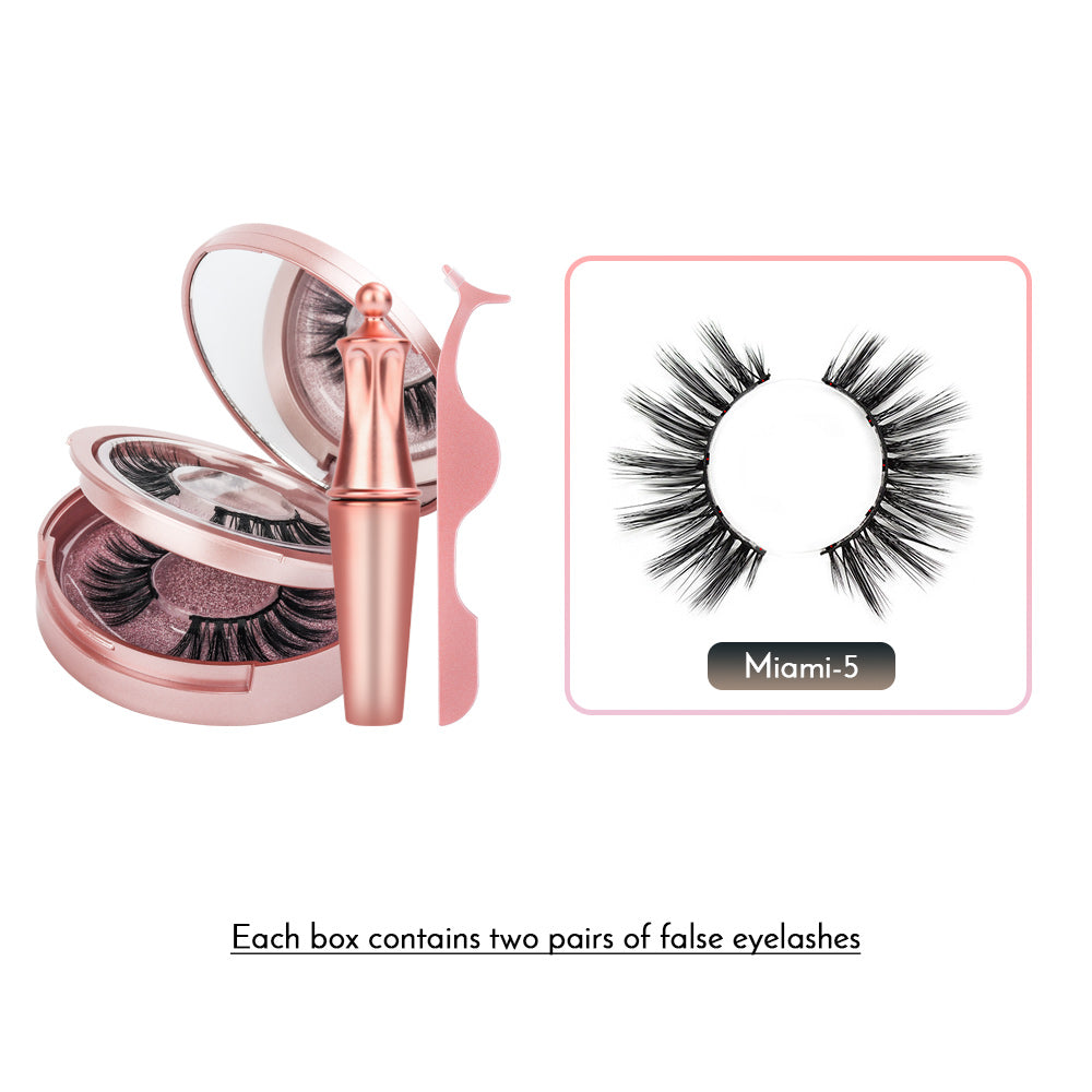 Double Layer Magnetic False Eyelashes & Magnetic Eyeliner | 5 Magnets Natural Soft Fake Eyelashes Extension 2 Pairs with Tweezers - Vintage tees for Women