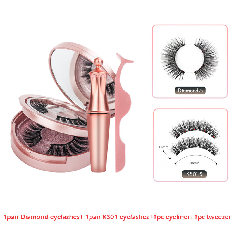 Double Layer Magnetic False Eyelashes & Magnetic Eyeliner | 5 Magnets Natural Soft Fake Eyelashes Extension 2 Pairs with Tweezers - Vintage tees for Women
