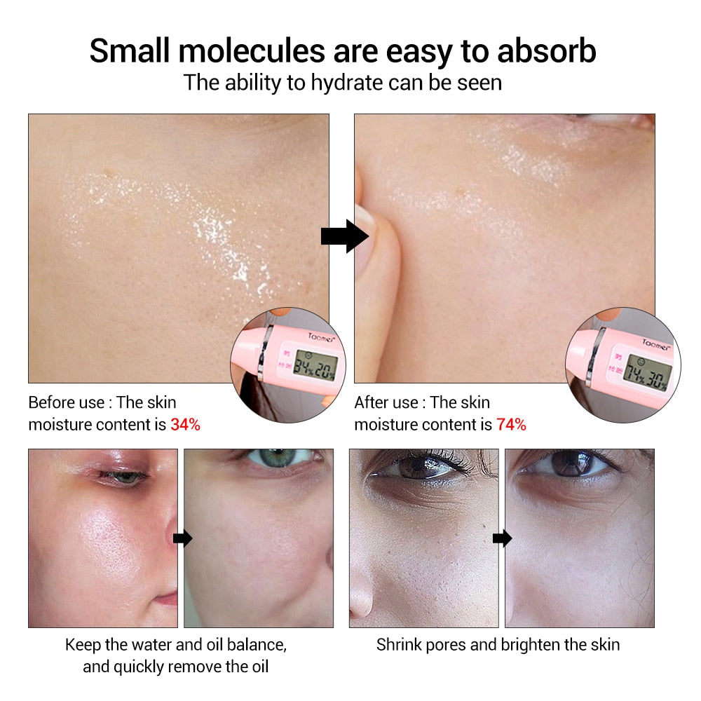 Hyaluronic Acid Face Serum Anti-Aging Shrink Pore Whitening Moisturizing Essence Face Cream - Vintage tees for Women
