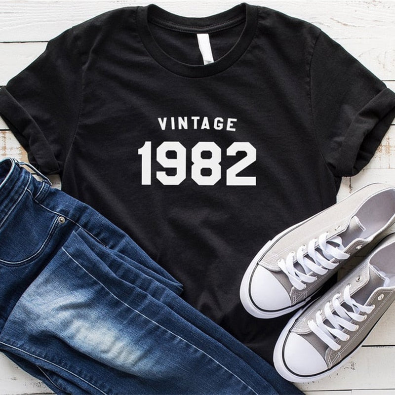 Vintage 1982 Birthday T-Shirt | 41st Birthday Party T-Shirt Cotton - Vintage tees for Women