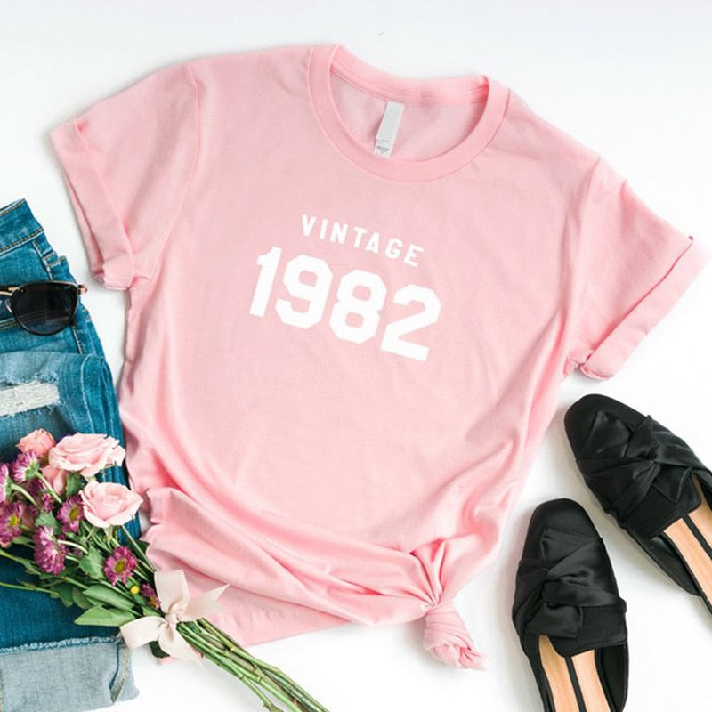 Vintage 1982 Birthday T-Shirt | 41st Birthday Party T-Shirt Cotton - Vintage tees for Women
