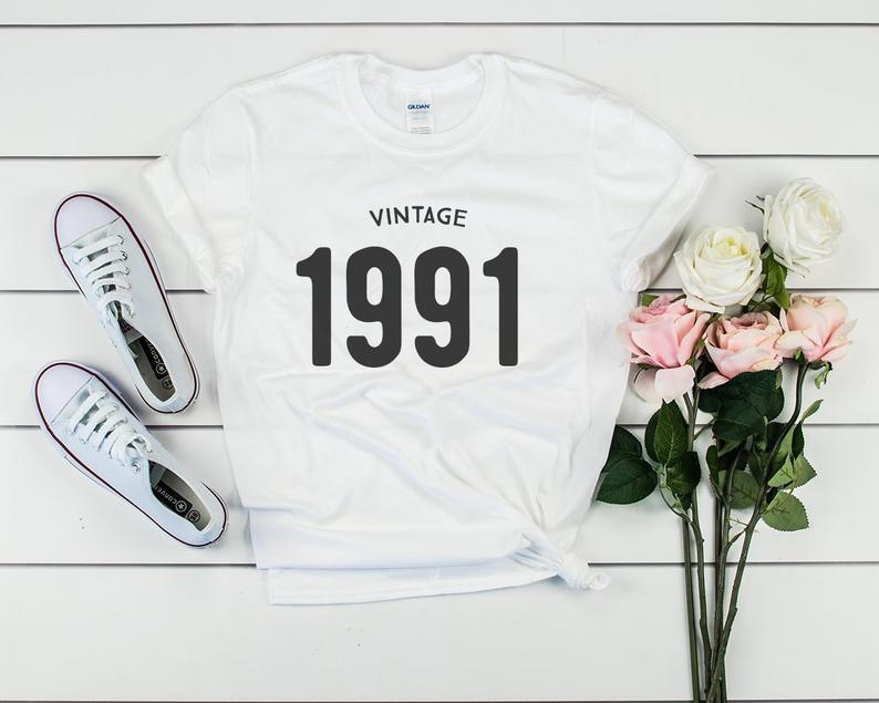 Vintage 1991 Women T-Shirt | 33rd Birthday Party T-Shirt Cotton